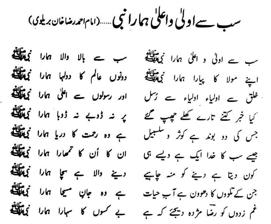 SABSE AULA WO AALA HAMARA NABI NAAT LYRICS